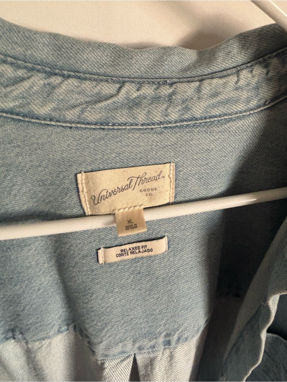 Universal Thread Light Blue Denim Button-Down Shirt - Picture 3 of 3